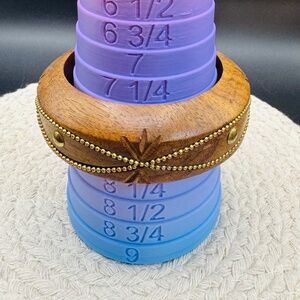 Wood And Brass Dot Bracelet